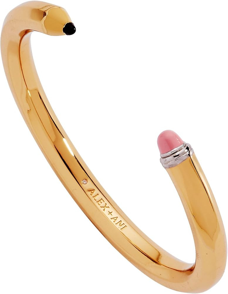 Alex and Ani School-Themed Charm Bracelet for Women - Adjustable Gold Bangle with Enamel & Resin ... | Amazon (US)