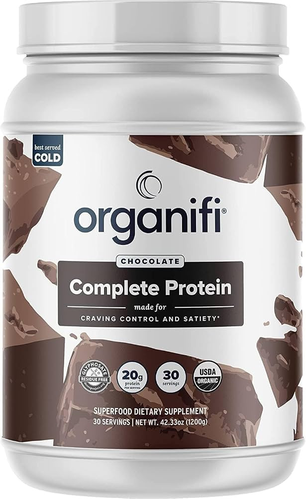 OrganifiComplete Protein Chocolate Flavor - Organic Vegan Plant Based Protein Powder with Enzymes... | Amazon (US)