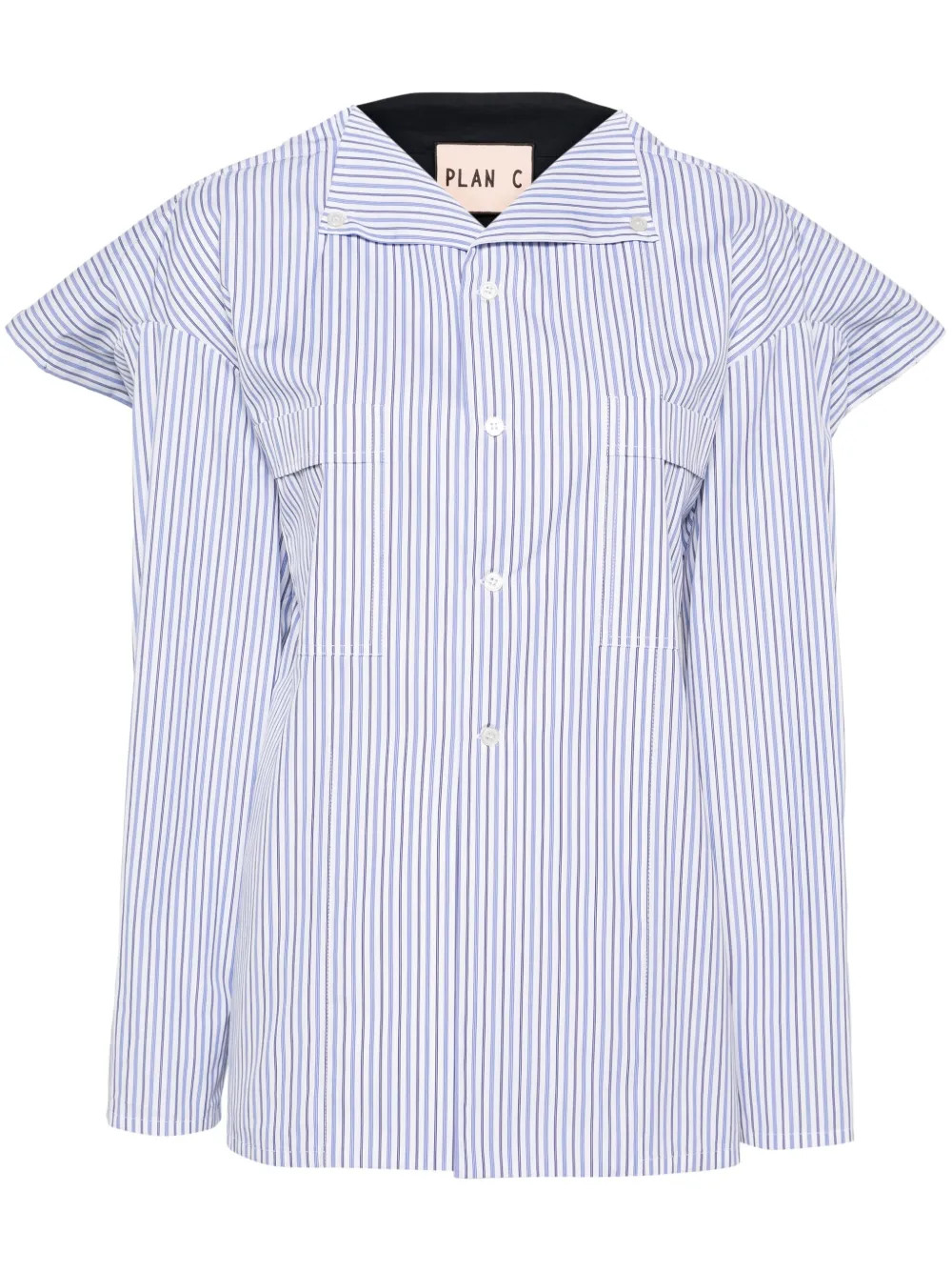 Plan C Colourblock Panelled Shirt - Farfetch | Farfetch Global