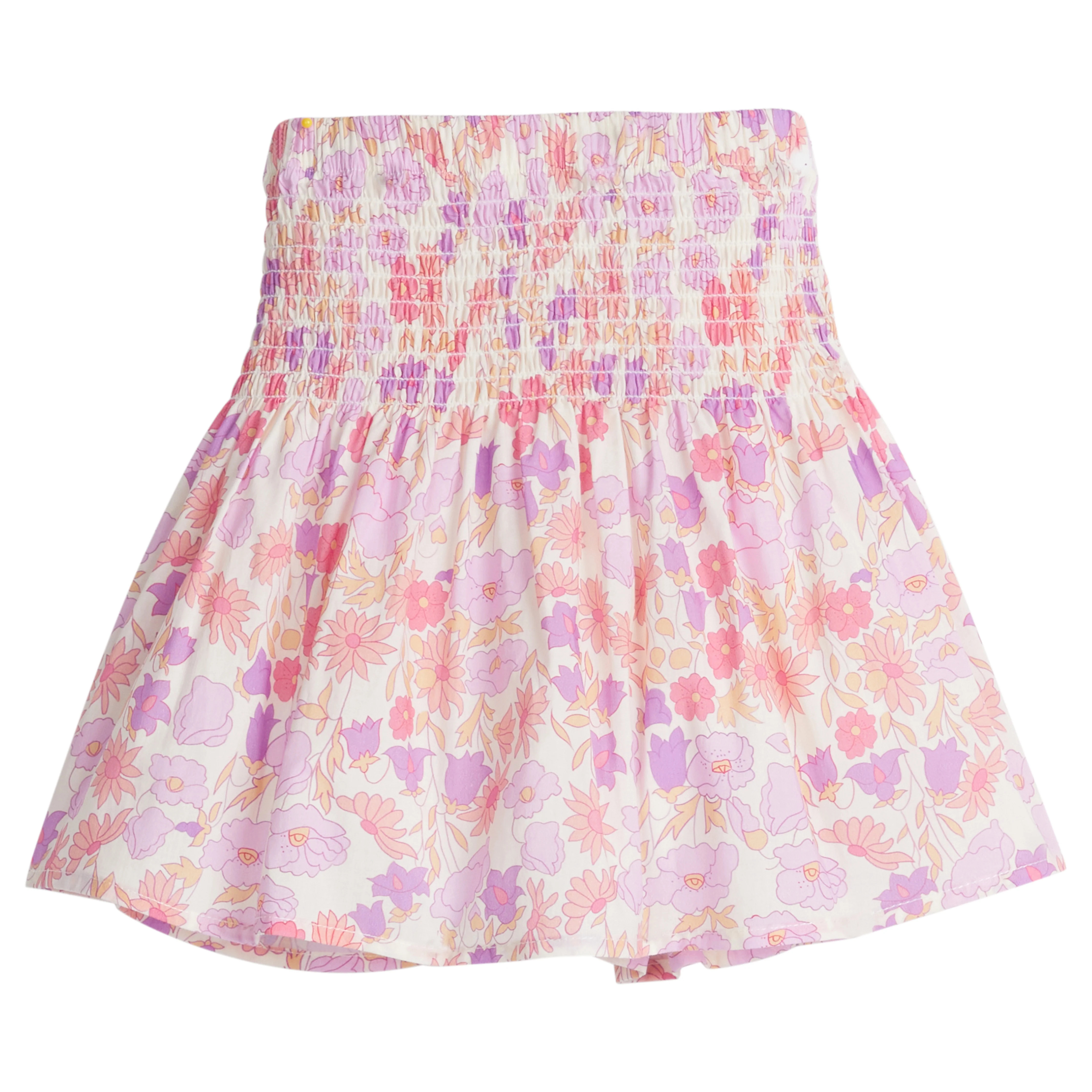 Shirred Circle Skirt - Lisle Lavender Floral | BISBY Kids