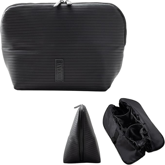 THE VERTI-Vertical Waterproof Makeup & Toiletry Bag | 23-Pocket Organizer with Upright, Fold-Down... | Amazon (US)
