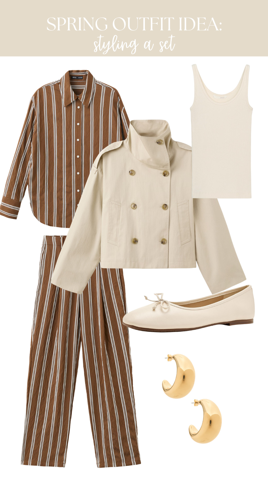 Sets are the easiest thing to style because top and bottom are DONE for you! But if you don't add layers, it can get kind of boring in my opinion. I just bought these pants and they are amazing - true to size but have a little elastic in the waist so they are forgiving. I got an XS. LOVE! 

 