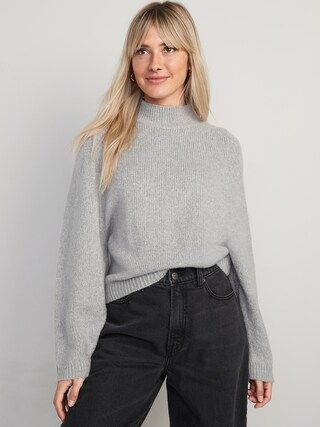 Melange Cozy Mock-Neck Sweater for Women | Old Navy (CA)