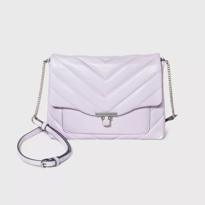 Turn Key Metal Clasp Closure Crossbody Bag - A New Day™ Lilac | Target