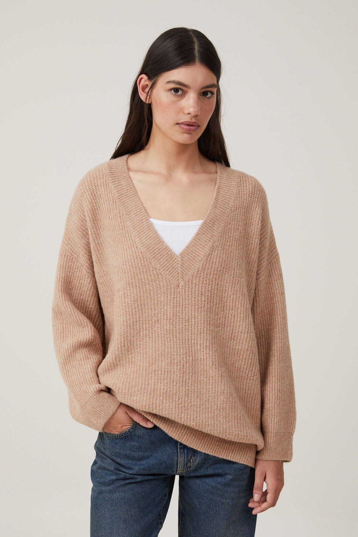 Everything Slouchy V Neck Pullover | Cotton On (UK)