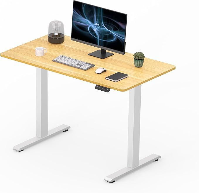 FitStand Adjustable Stand Up Desk with Whole Piece Desk Board, 44 x 24 Inch Electric Standing Des... | Amazon (US)