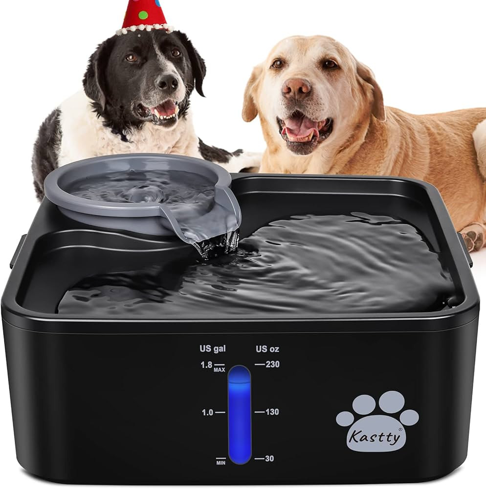 Kastty 2 Gallon Dog Water Fountain Ultra Large/Wide Pet Fountain BPA-Free Premium Dog Water Bowl ... | Amazon (US)