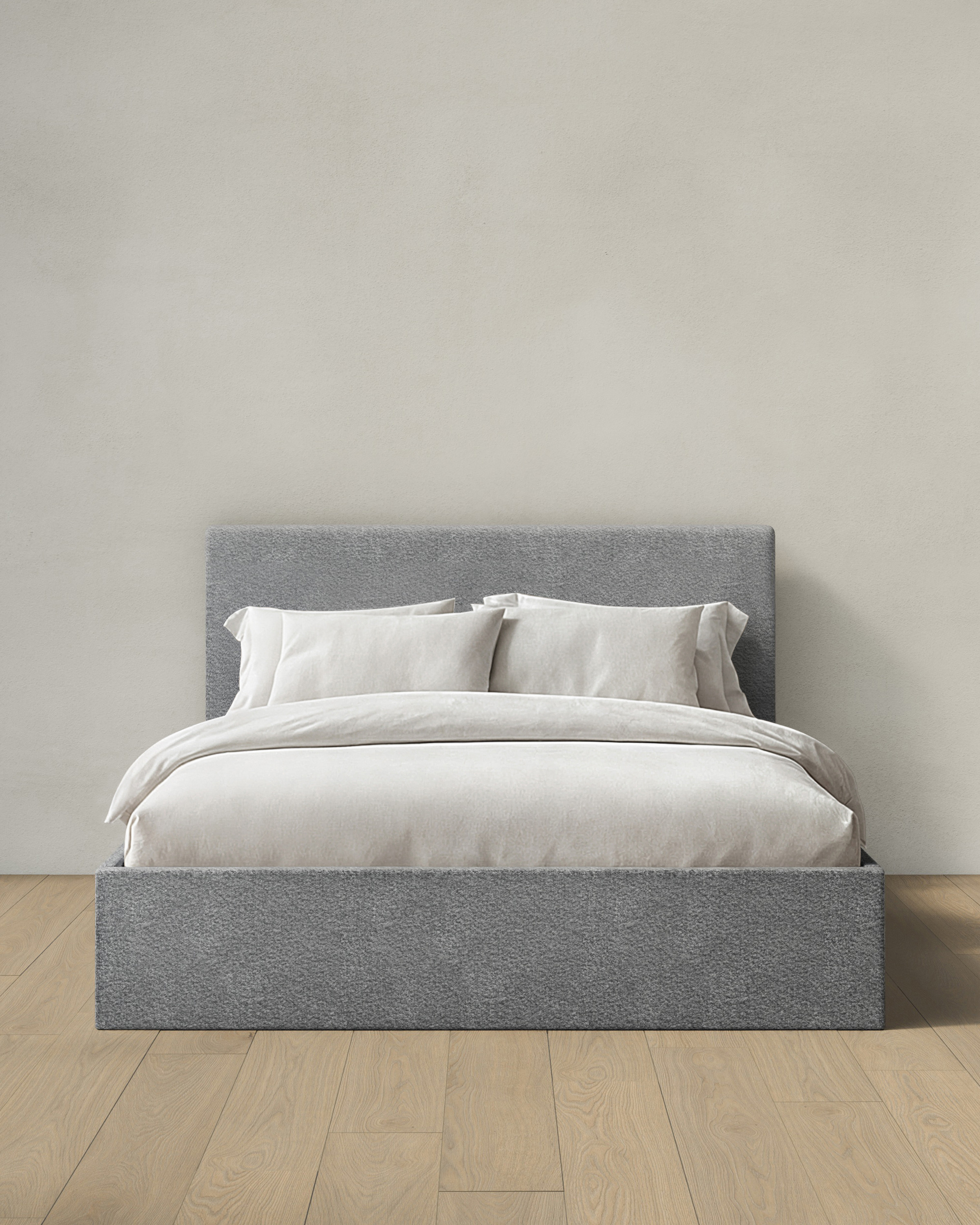 Quince | Plush Boucle Square Bed in Camel, Size Cal King | Quince