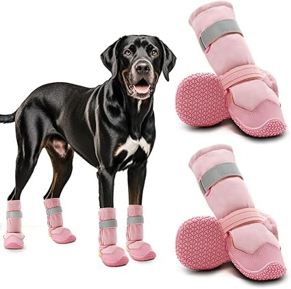 Hcpet Dog Shoes, Dog Boots & Paw Protectors for Winter Snowy Days, Rainy Weather, Outdoor Anti-Sl... | Amazon (US)