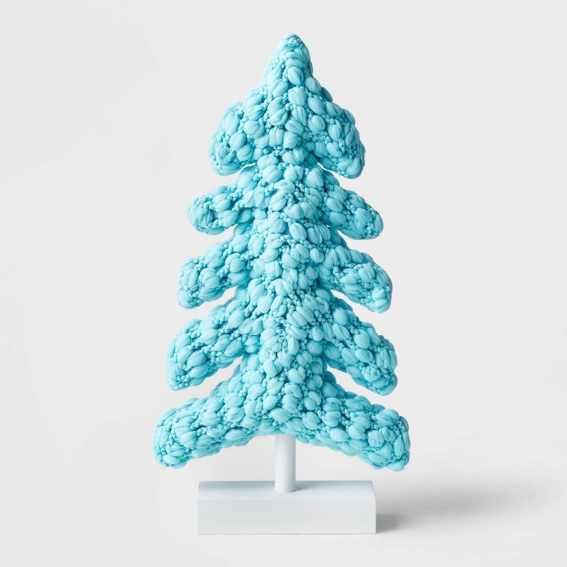 14.75" Thick Knit Tabletop Tree Blue - Wondershop™ | Target