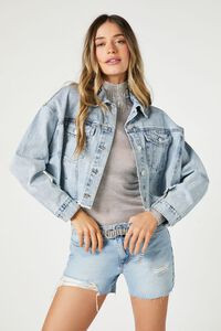 Rhinestone-Fringe Denim Jacket | Forever 21 (US)