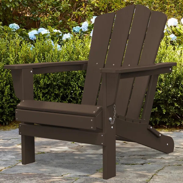 Wolak High Density Polyethylene Folding Adirondack Chair | Wayfair North America
