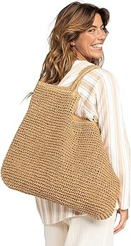Roxy Women's Beach Tote Bag | Travel | Vacation | Straw | Lightweight | Breathable | Amazon (US)