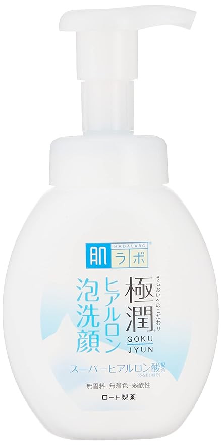 Hada Labo Rohto Gokujyn Hyaluronic Acid Cleansing Foam, 160ml | Amazon (US)