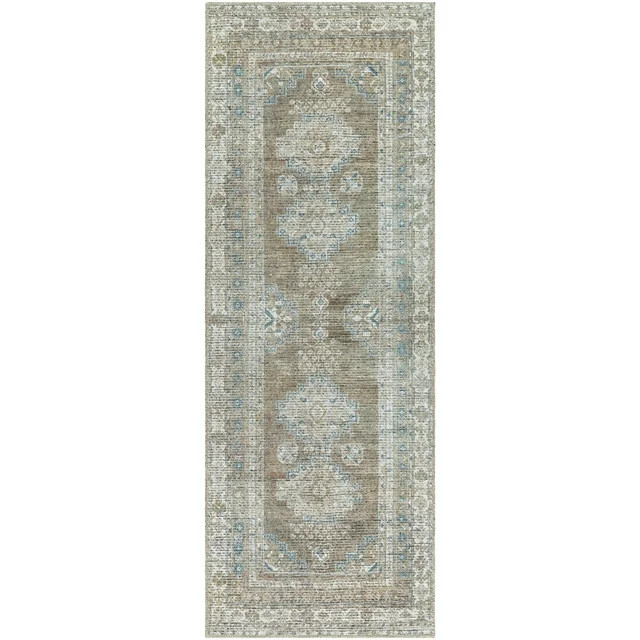 Better Homes & Gardens Geo Medallion Runner Washable Non-Skid Area Rug, Sage, 2'5" x 7' | Walmart (US)
