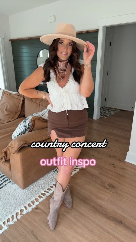 Country Concert Outfit 🤍🤎

Tube Top — xs
Top — small
Skort — small

western outfit | cowgirl boots outfit | country concert style | denim mini skort | tecovas annie western boots | bandana | western style | western ootd | concert style | concert fashion 



#LTKFindsUnder100 #LTKShoeCrush #LTKFindsUnder50