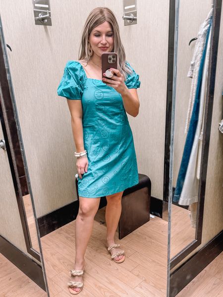 Gorgeous green eyelet dress on sale for 20% off today with code SAVE20 - I’m wearing the M! 

#LTKWedding #LTKSeasonal #LTKFindsUnder50