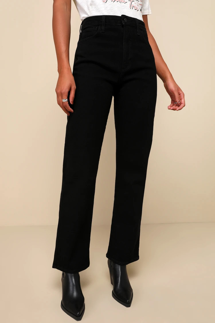 Contemporary Edge Black Denim High Rise Dad Jeans | Lulus (US)