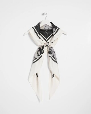 Women's Printed Triangle Neckerchief Scarf in Black | Chico's | Chico's