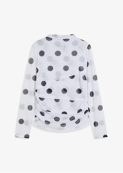 Langarmshirt aus zartem Mesh | Bonprix DE