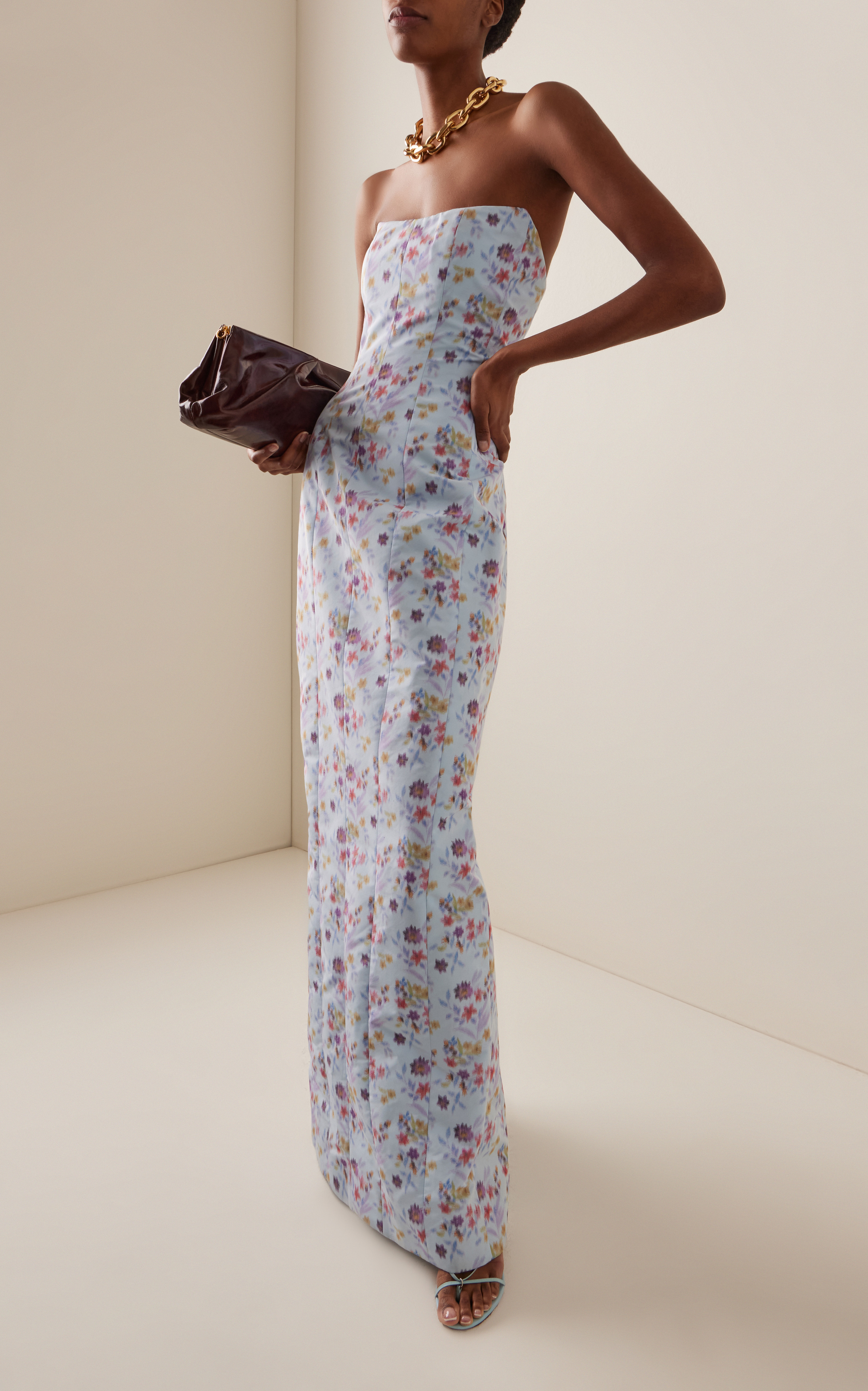 Odessa Floral Ikat Gown | Moda Operandi (Global)