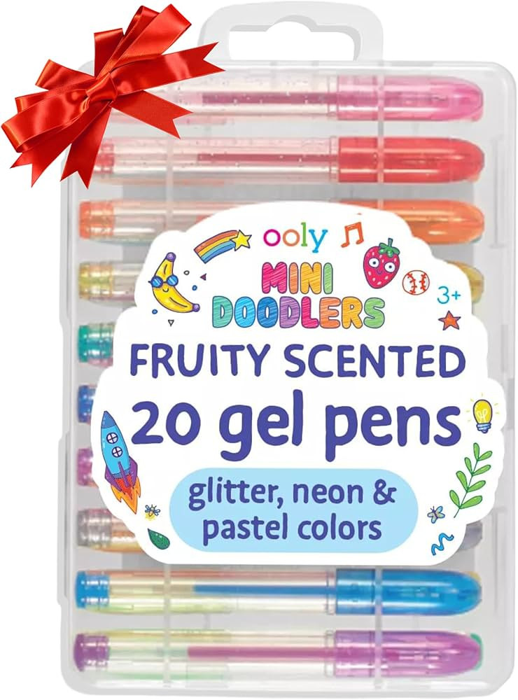 Ooly Scented Mini Doodlers Gel Set of 20 Pens - 20 Mini Glitter, Neon and Pastel Scented Gel Pens... | Amazon (US)