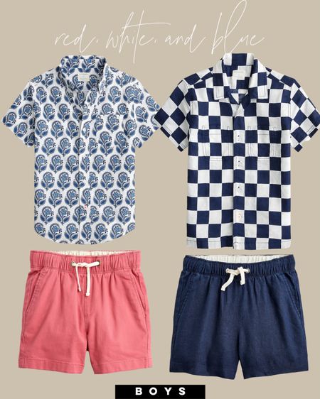 Because just 4th will be here before you know it. Grab these super cute, red, white and blue outfits for your boys.  I’m in love with us navy and white checkered tops for boys.

July 4th outfits | preppy boys outfits | red white and blue outfits | boys style | boys outfits

#July4 #RedWhiteAndBlue #BoysOutfits #July4Outfits #SummerOutfits #BoysSummerOutfits

#LTKSeasonal #LTKkids #LTKunder50