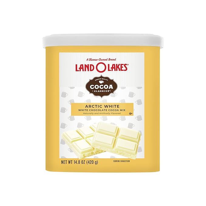 Land O'Lakes Canister Hot Cocoa Mix, Arctic White, 14.8 Ounce | Amazon (US)