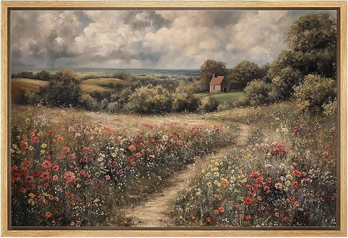wall26 Framed Canvas Print Wall Art Woodland Nursery Decor Forest & Flower Abstract Wilderness Mo... | Amazon (US)