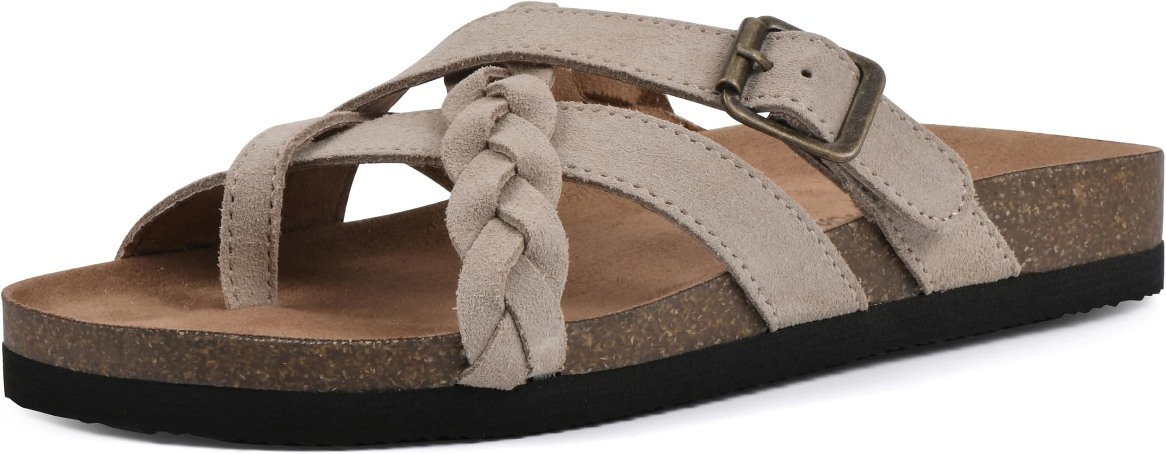 WHITE MOUNTAIN Women's Harrington Signature Comfort Molded Braided Strappy Footbed Sandal | Amazon (US)