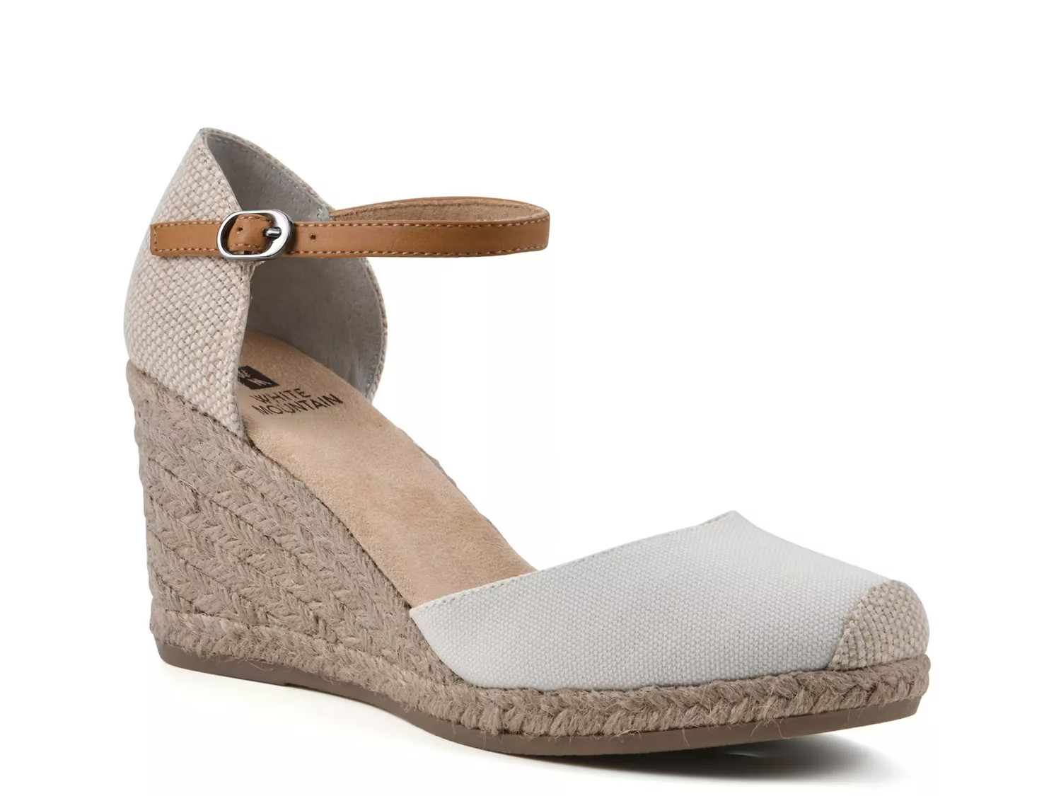 White Mountain Mamba Espadrille Wedge Sandal - Women's - Beige - Size 7 - Ankle Strap Espadrille Wed | DSW