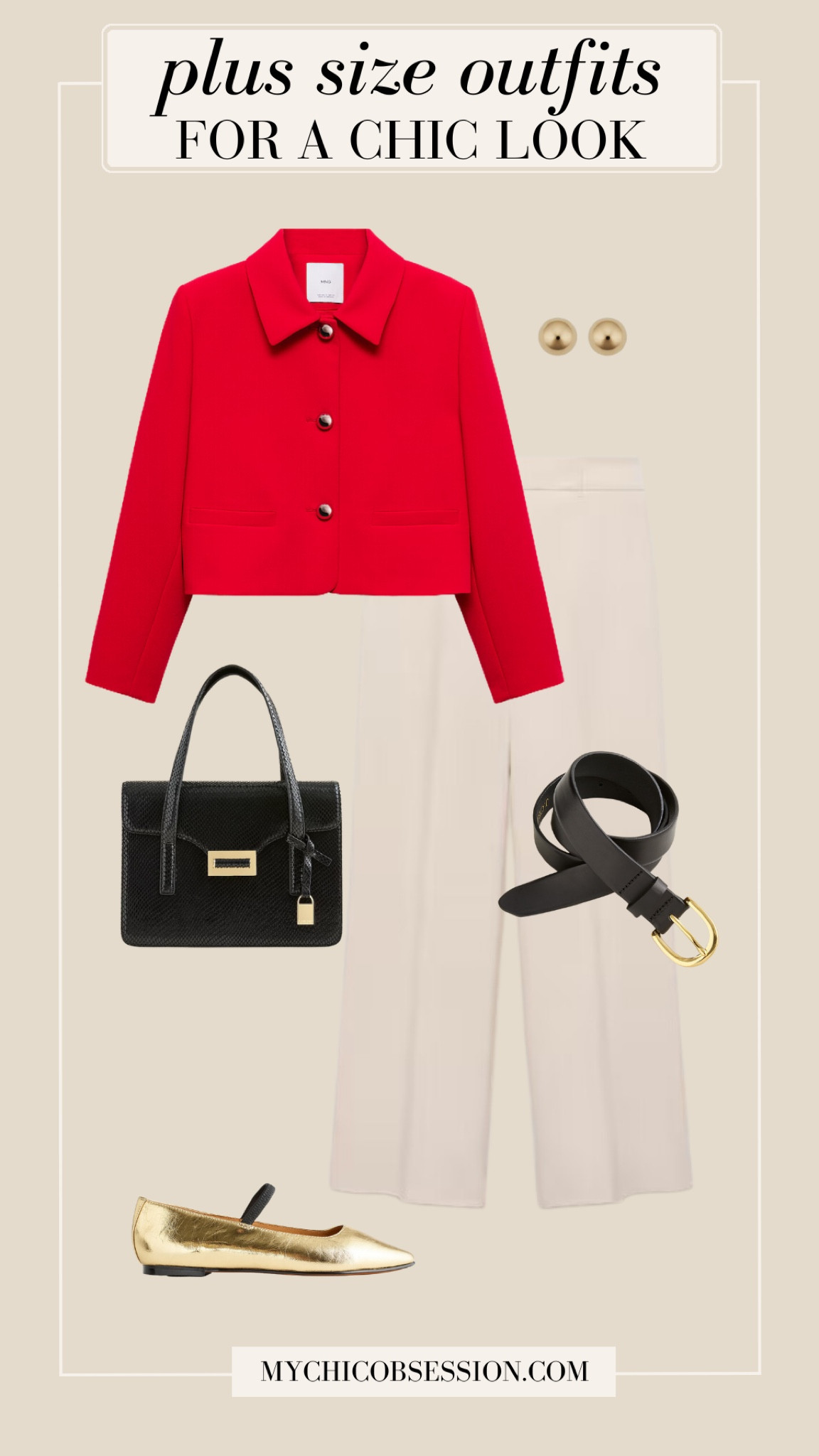 Add a festive pop of collar to your office winter outfit with a collared cardigan. Pair it with ecru trousers, and gold Mary Jane flats.

#LTKHoliday #LTKSeasonal #LTKPlusSize