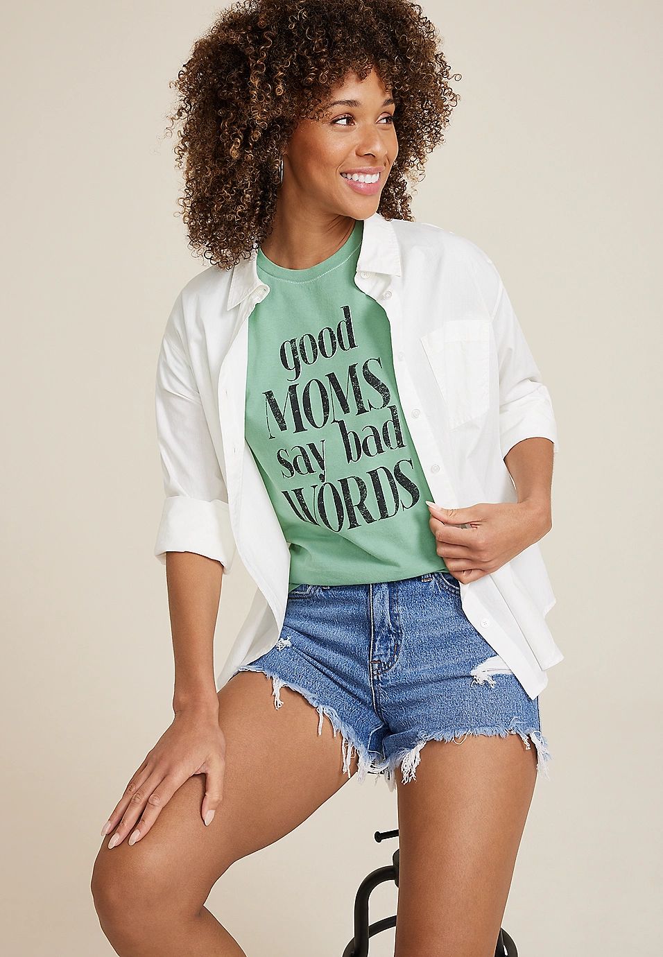 Good Moms Say Bad Words Graphic Tee | Maurices