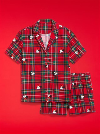 Old Navy x Disney Printed Flannel Pajama Short Set for Women | Old Navy (US)