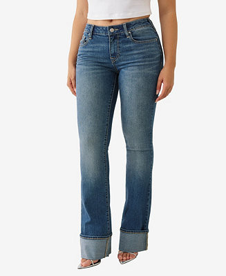 Women's Becca Bootcut Mid Rise Cuff Jeans | Macy's