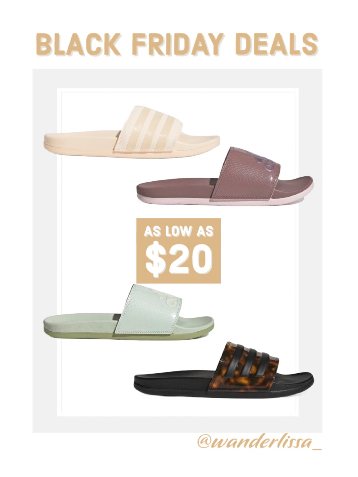 Adidas Slides Sandals as low as $20! Black Friday Deals!

#LTKunder50 #LTKshoecrush #LTKGiftGuide