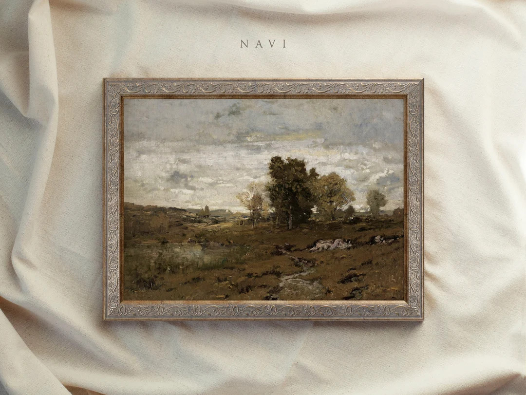 Vintage Art Framed Autumn Landscape Painting Antique Replica - Etsy | Etsy (US)