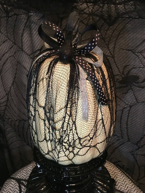 Decorative Pumpkin Covered in Lace | Etsy | Etsy (US)