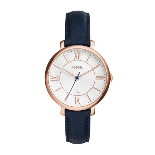 Fossil Jacqueline Navy Leather Watch   - ES3843 | Fossil (US)