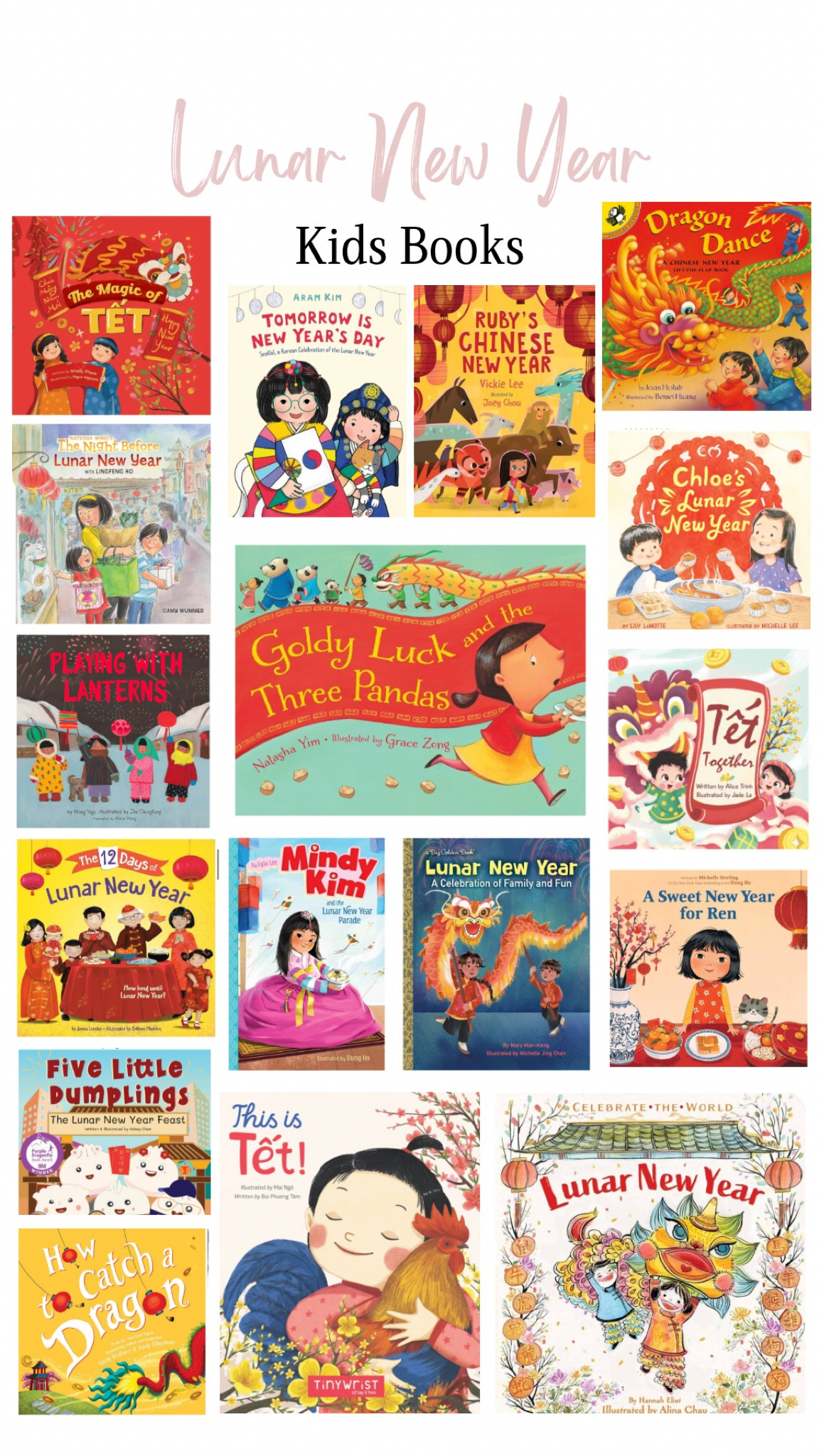 Lunar New Year Kids Books! 

Amazon books, Vietnamese Lunar New Year, Chinese new year books, kids books, children’s book, playing with the lanterns, this is Tết, Mindy Kim, dragon dance, tomorrow is a new day book

#LTKFindsUnder50 #LTKSeasonal #LTKKids