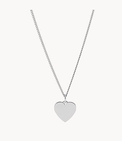 Drew Heart Stainless Steel Necklace | Fossil (US)