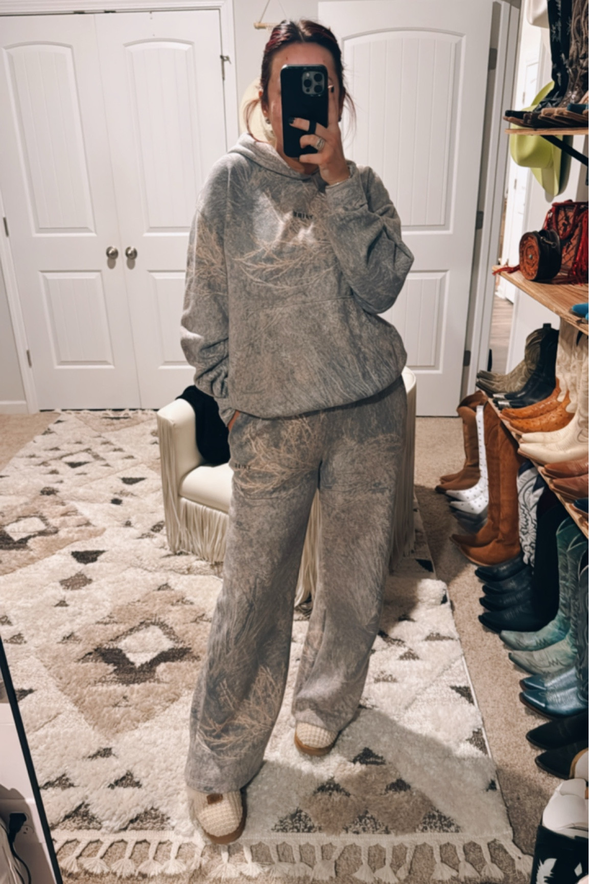 Tribe Kelley camo set - brush sweatshirt and sweatpants in a medium camo trend - winter travel casual outfit idea gift idea 

#LTKTravel #LTKGiftGuide #LTKStyleTip