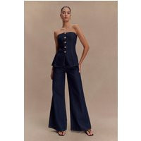 Jen Wide Leg Flare Denim Jeans - Indigo Blue I MESHKI I Size 16 | MESHKI US