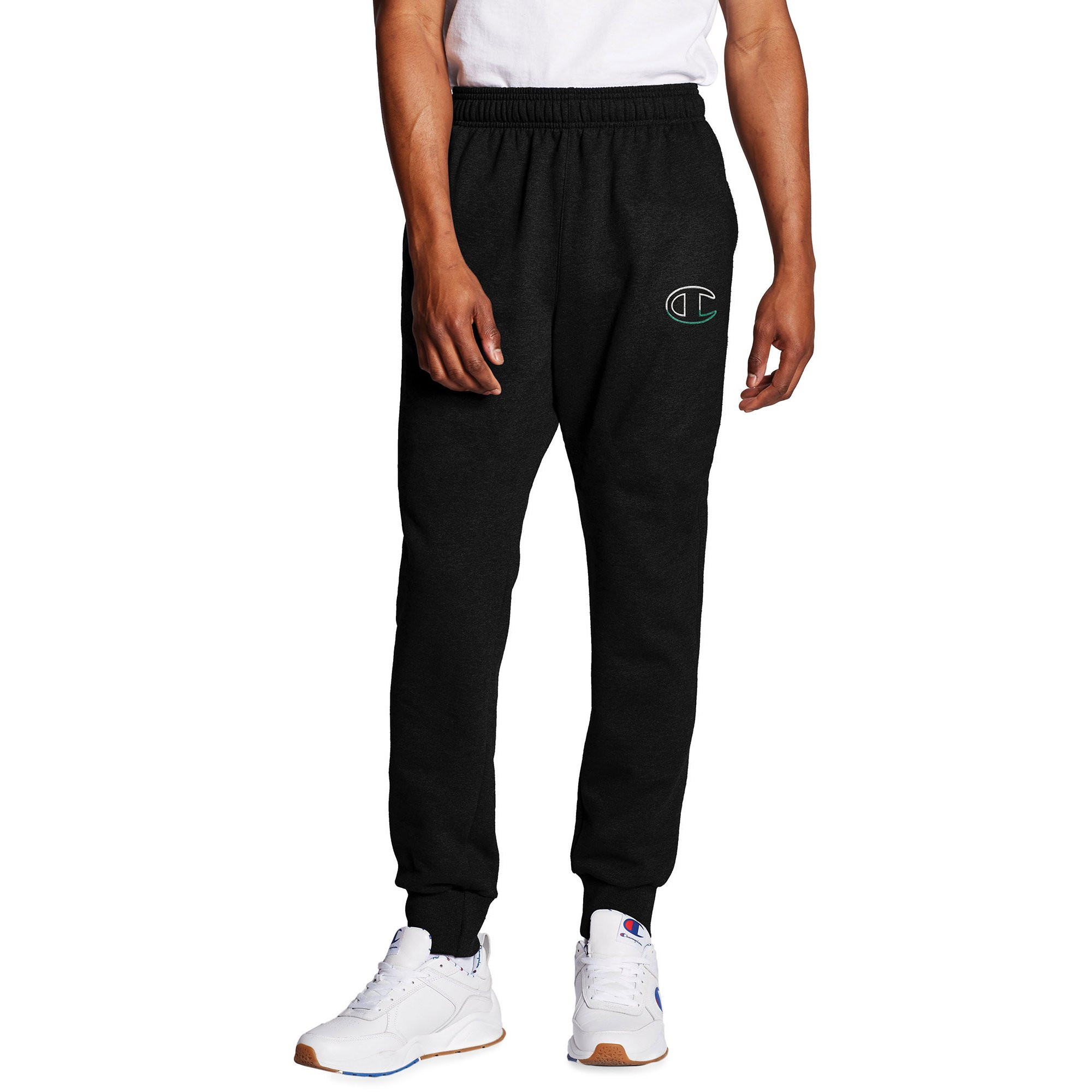 Champion Men's Powerblend Fleece Joggers C Logo | Walmart (US)