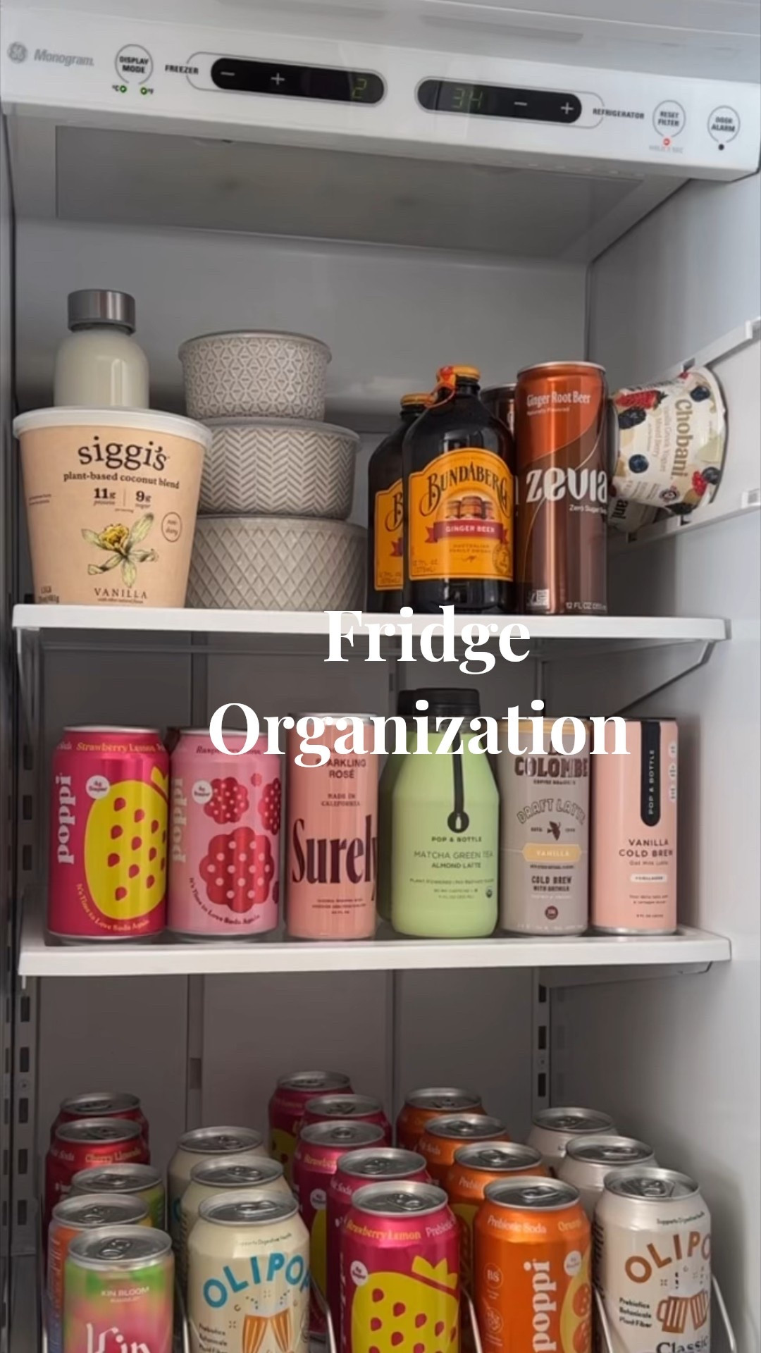 You call it OCD, I lovingly call it organized 🧡 Refrigerator organization, soda organizer, well kept home. #organizedfridge #beautifulorganization 

#LTKHome #LTKFindsUnder50