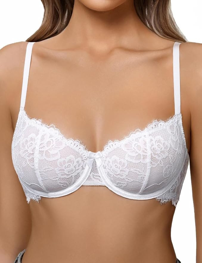 Avidlove Women's Lace Bra Sexy Balconette Bras Unlined Lingerie A-D, S-2XL | Amazon (US)