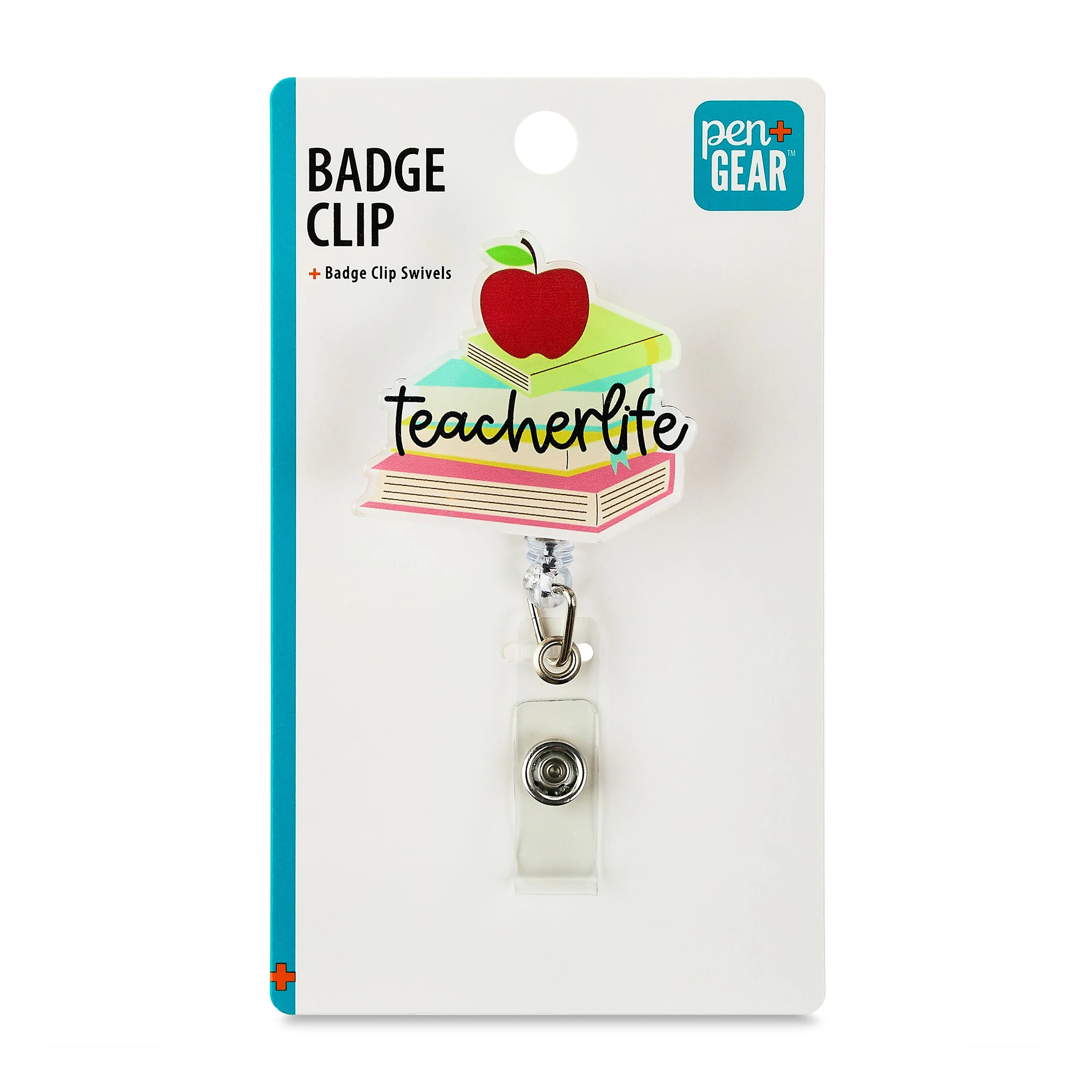 Pen+Gear Teacher Life Badge Clip, Multicolor | Walmart (US)