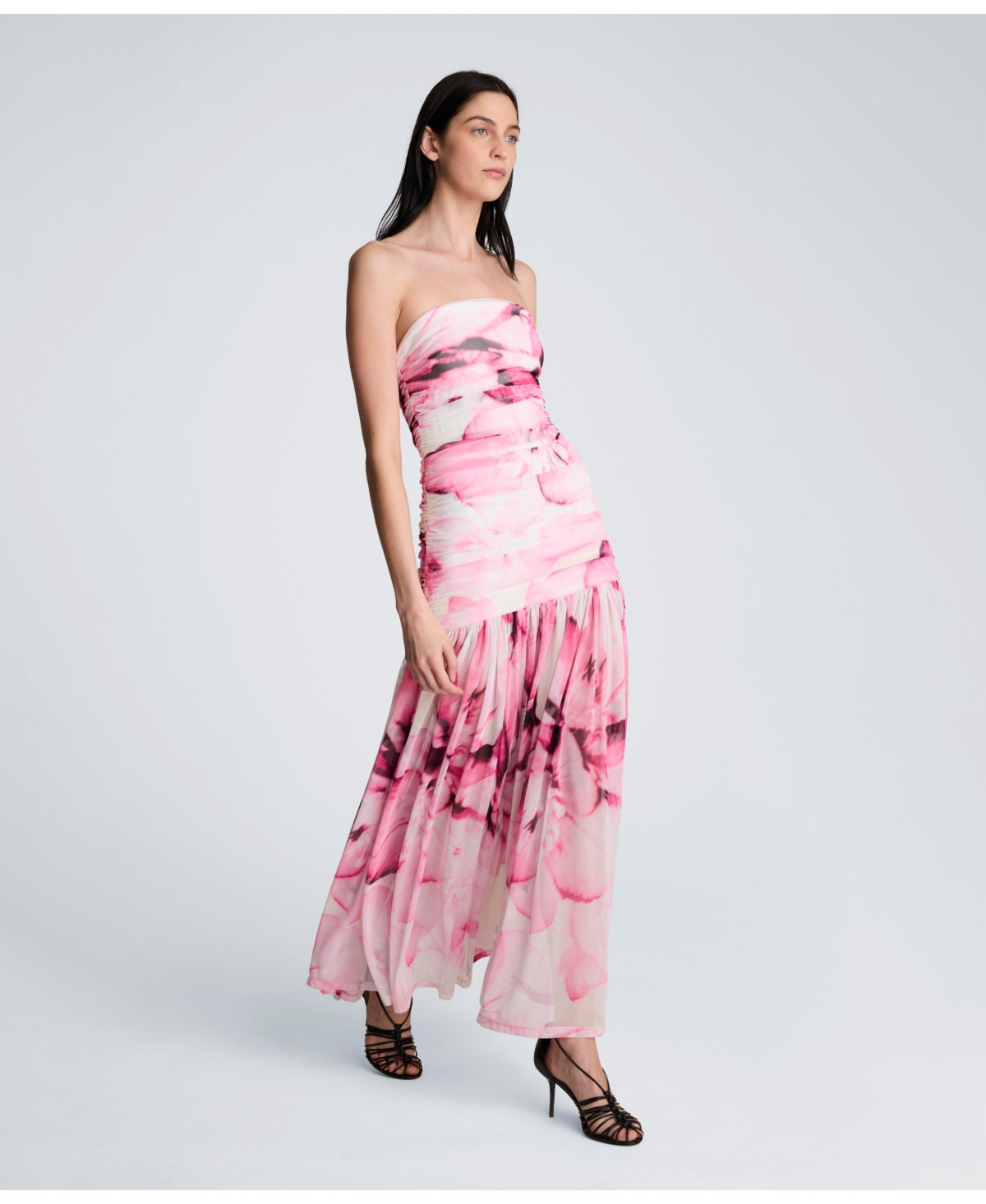 Kenneth Cole Women's Strapless Sleeveless Maxi Dress - Pop Pink Multi | Macy's