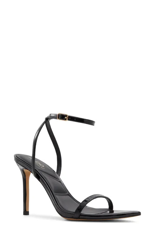 ALDO Tulipa Ankle Strap Pointed Toe Sandal in Black at Nordstrom, Size 11 | Nordstrom