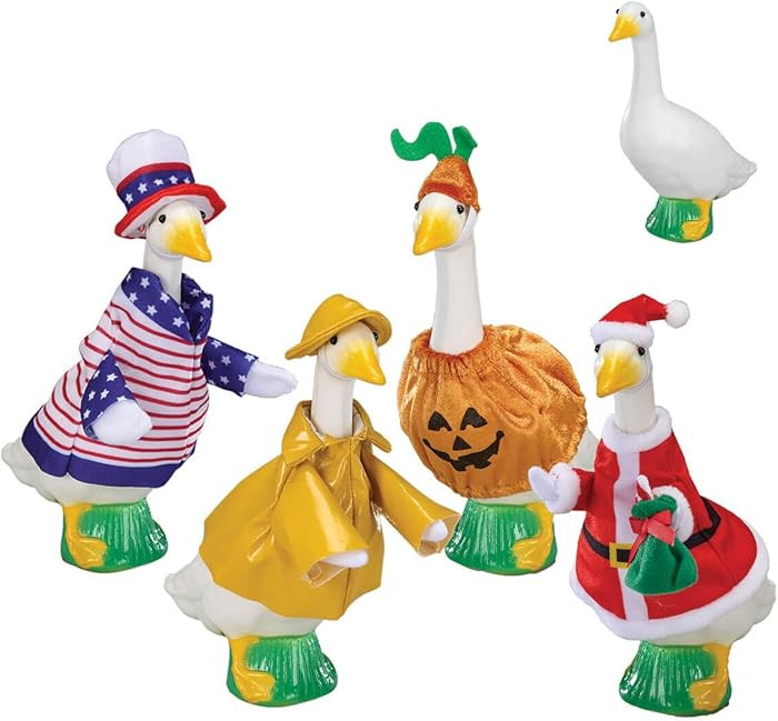 Fox Valley Traders Gaggleville 7" Desktop Goose Figurine with All Seasons Outfit Bundle – Inclu... | Amazon (US)